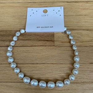 NWT LOFT Faux Irregular Pearl Necklace